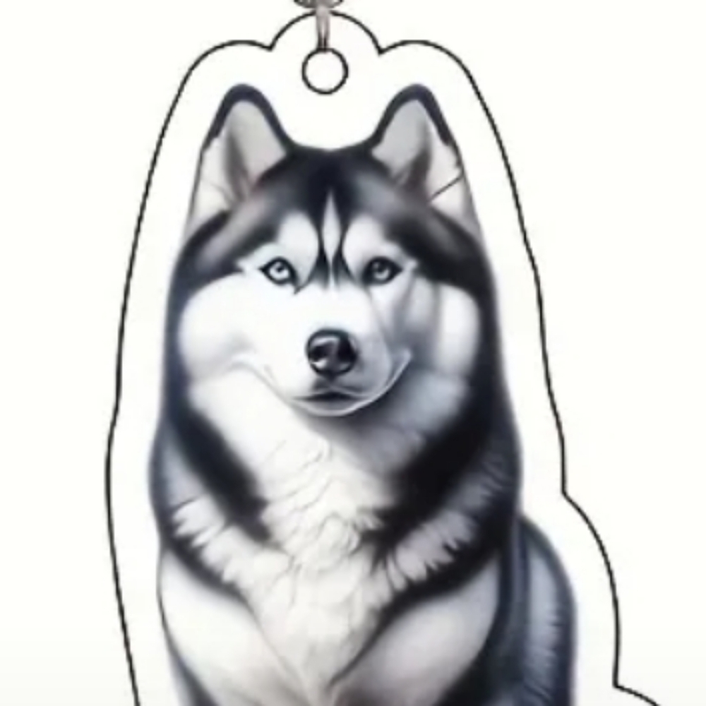 NEW! 2D Acrylic Siberian Husky Bag Charm 👜🎒 Accessory ~ 🐕 🐾🎁 - Picture 2 of 14